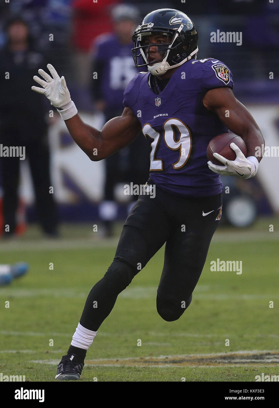 Baltimore, USA. 3rd December, 2017. Baltimore Ravens CB Marlon Humphrey