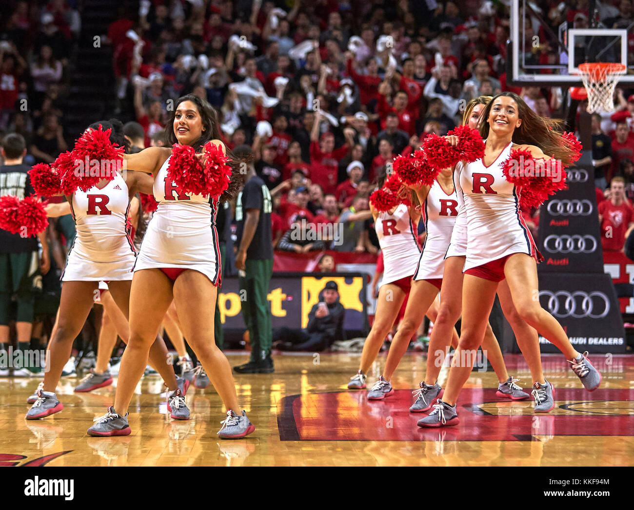 Piscataway, New Jersey, USA. 6th Dec, 2017. Rutgers dance team during