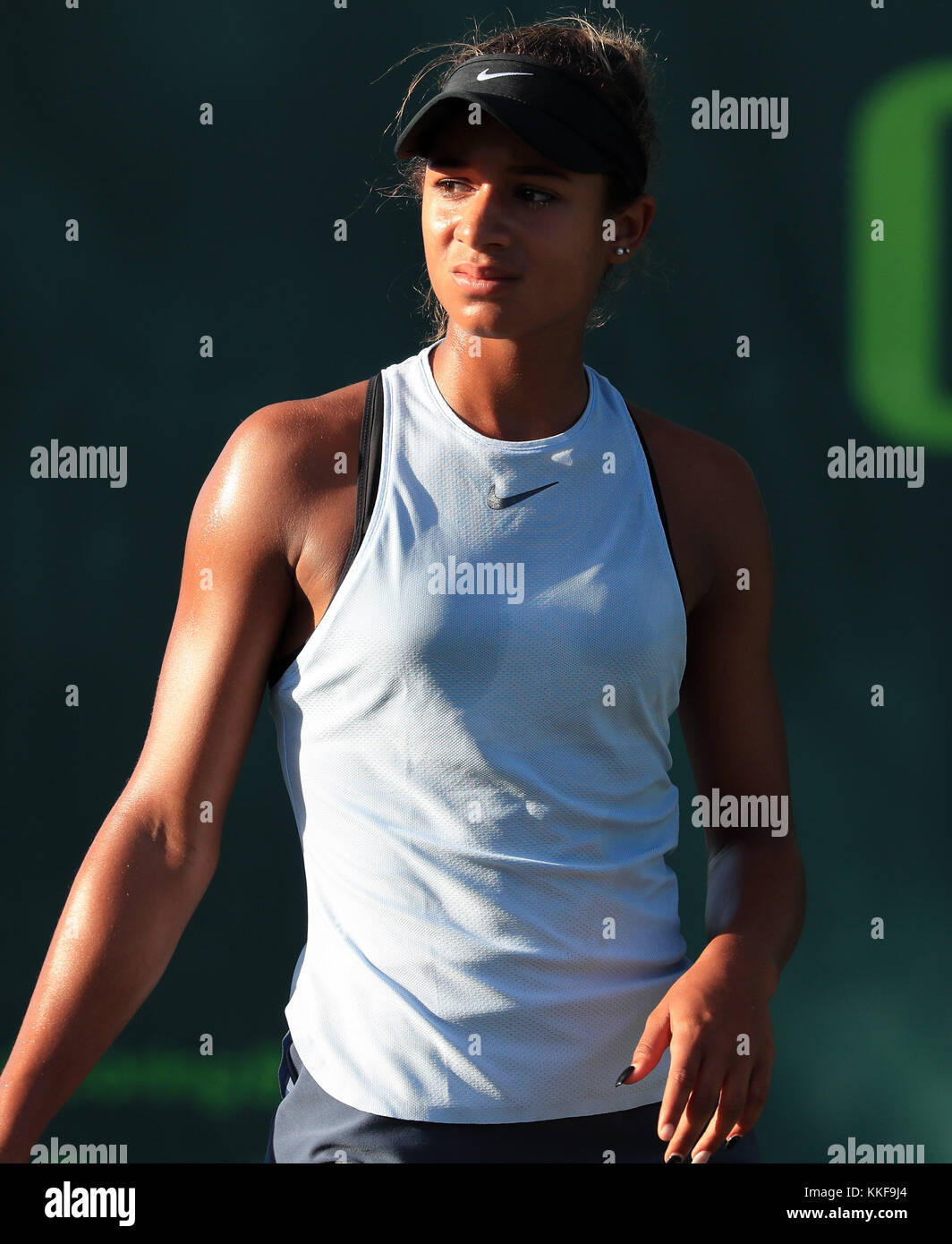 Plantation, Florida, USA. 06th Dec, 2017. Whitney OSUIGWE (USA) during the 2017 Orange Bowl International Tennis Championship elimination rounds of Girls 18 and under, played at the Frank Veltri Tennis Center in Plantation, Florida, USA. Mario Houben/CSM/Alamy Live News Stock Photo