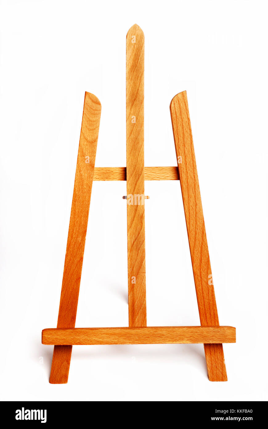 painter easel isolated Stock Photo