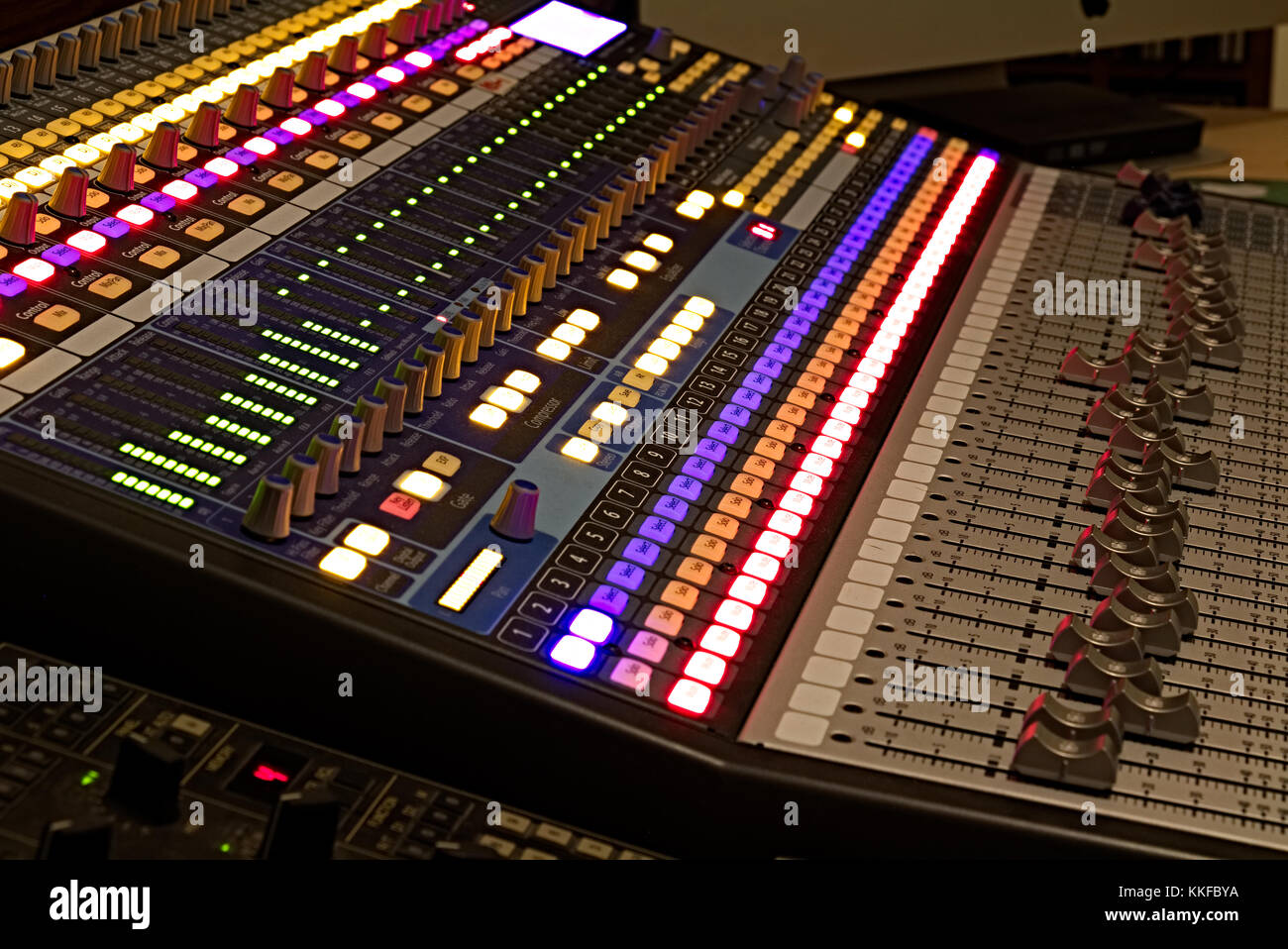32 channel studio mixer Stock Photo - Alamy
