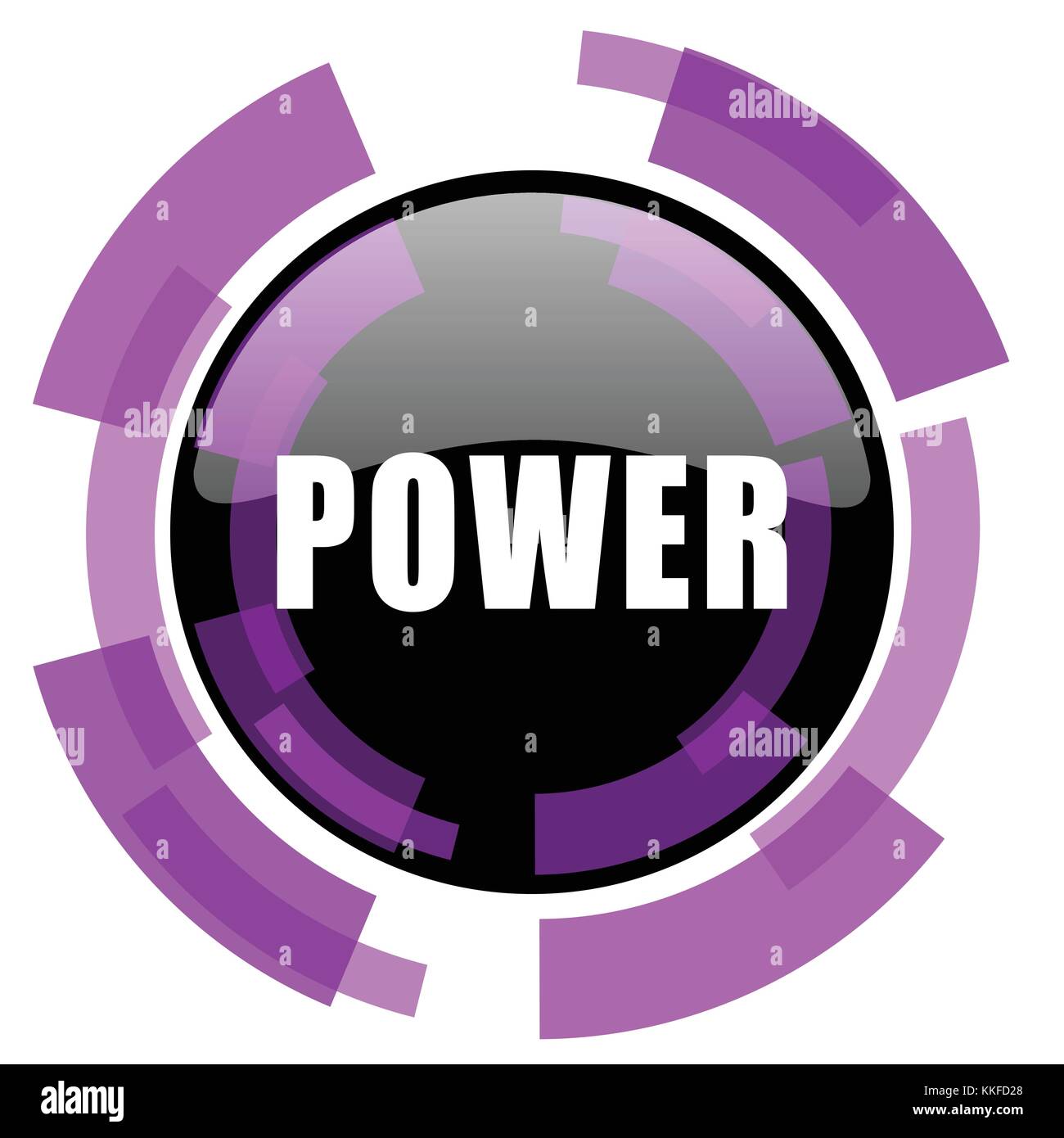 Power pink violet modern design vector web and smartphone icon. Round ...