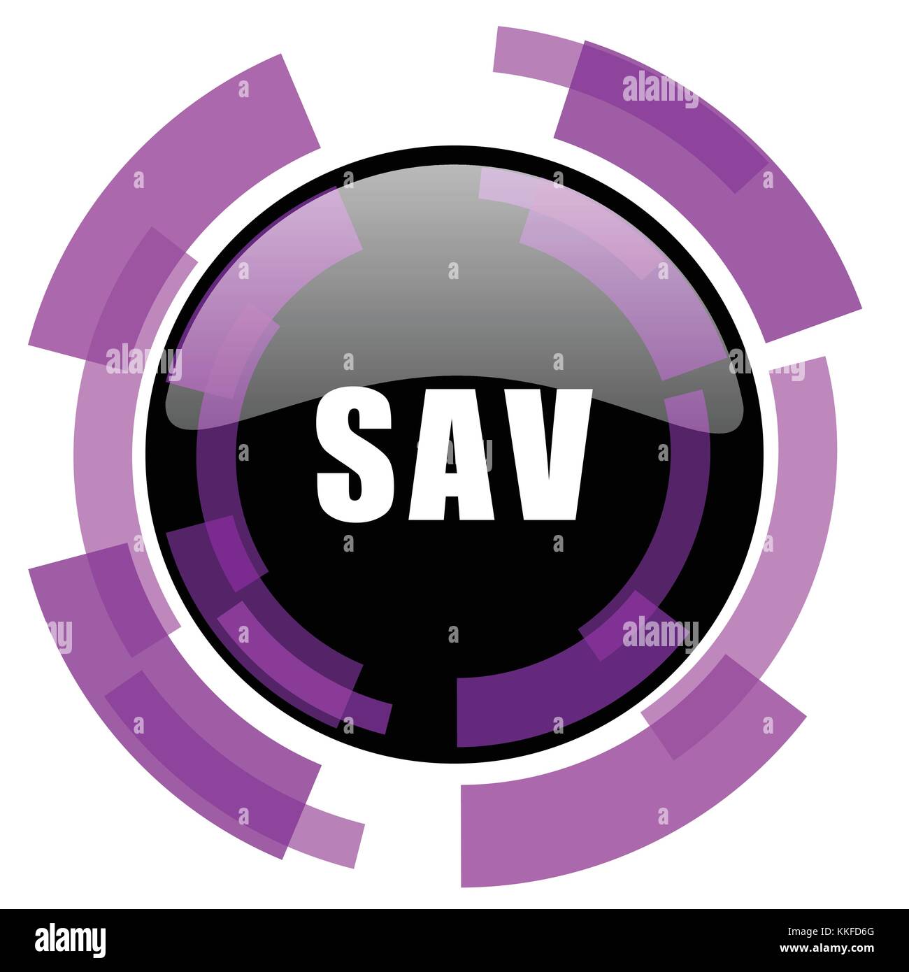 Sav pink violet modern design vector web and smartphone icon. Round button in eps 10 isolated on white background. Stock Vector