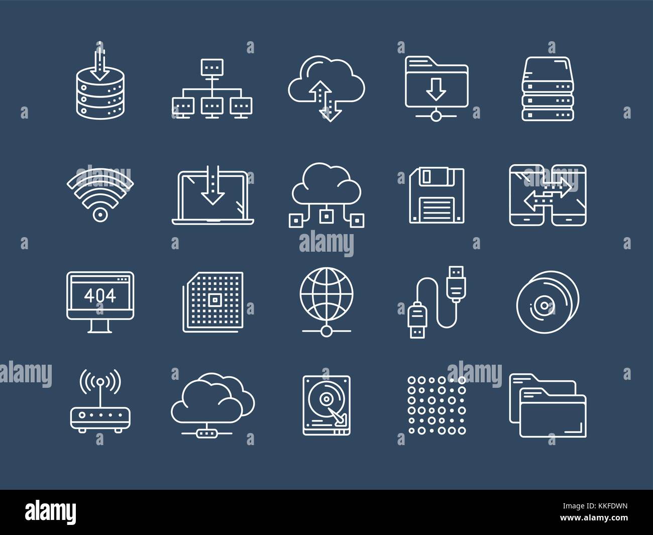 Cloud omputing. Internet technology. Online services. Data processing ...