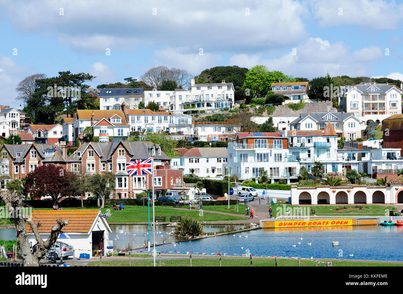 homes overlooking youngs park in goodrington, paignton, torbay, devon