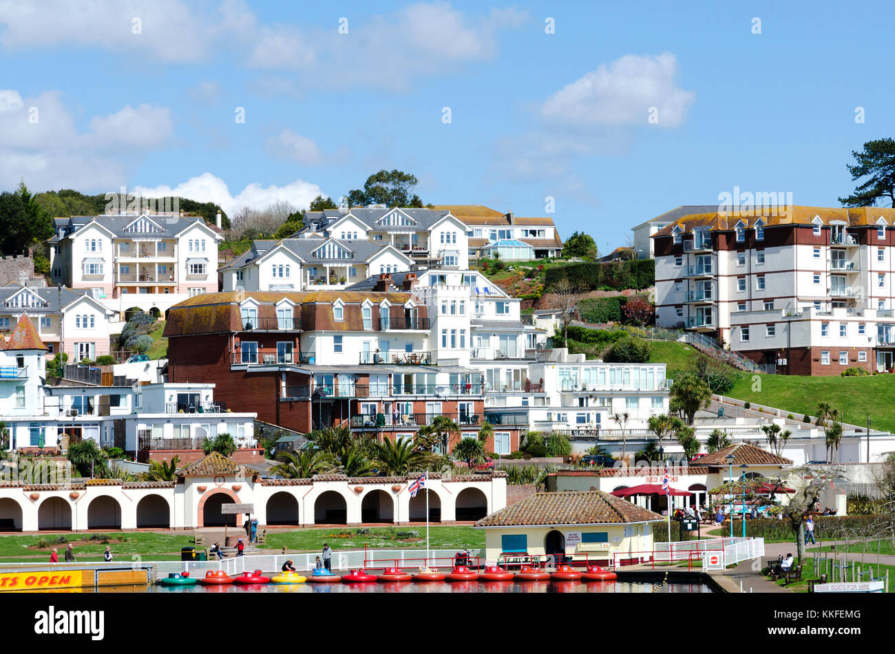 homes overlooking youngs park in goodrington, paignton, torbay, devon