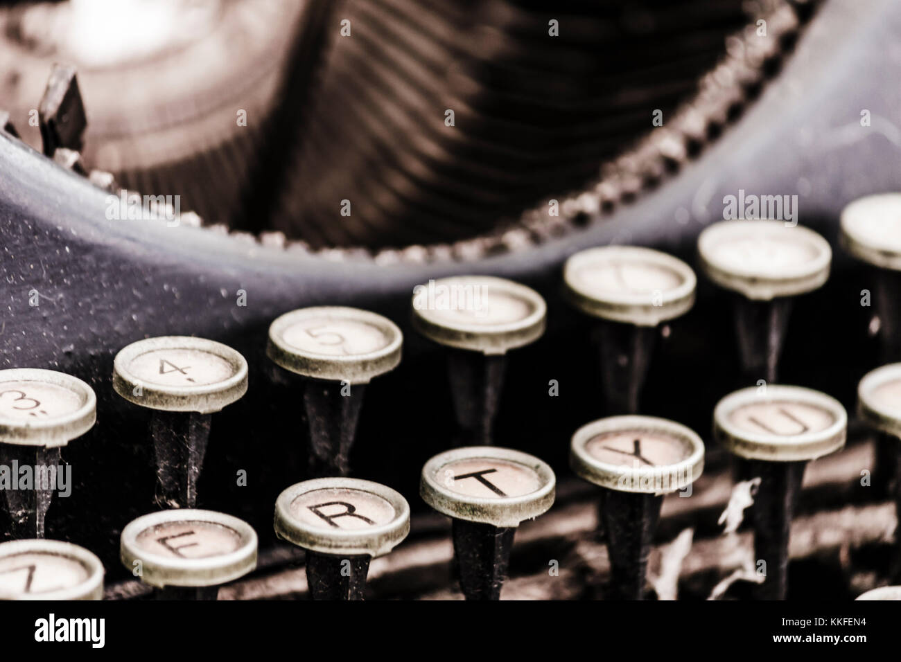 Old typewriter closeup view Stock Photo Alamy