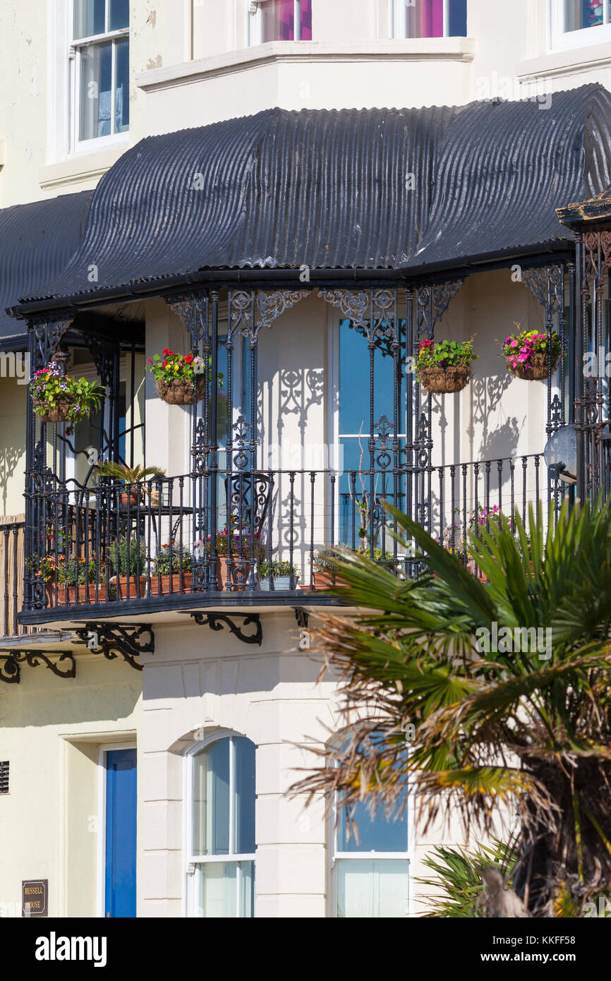 Decorative english balcony Folkestone uk Stock Photo Alamy
