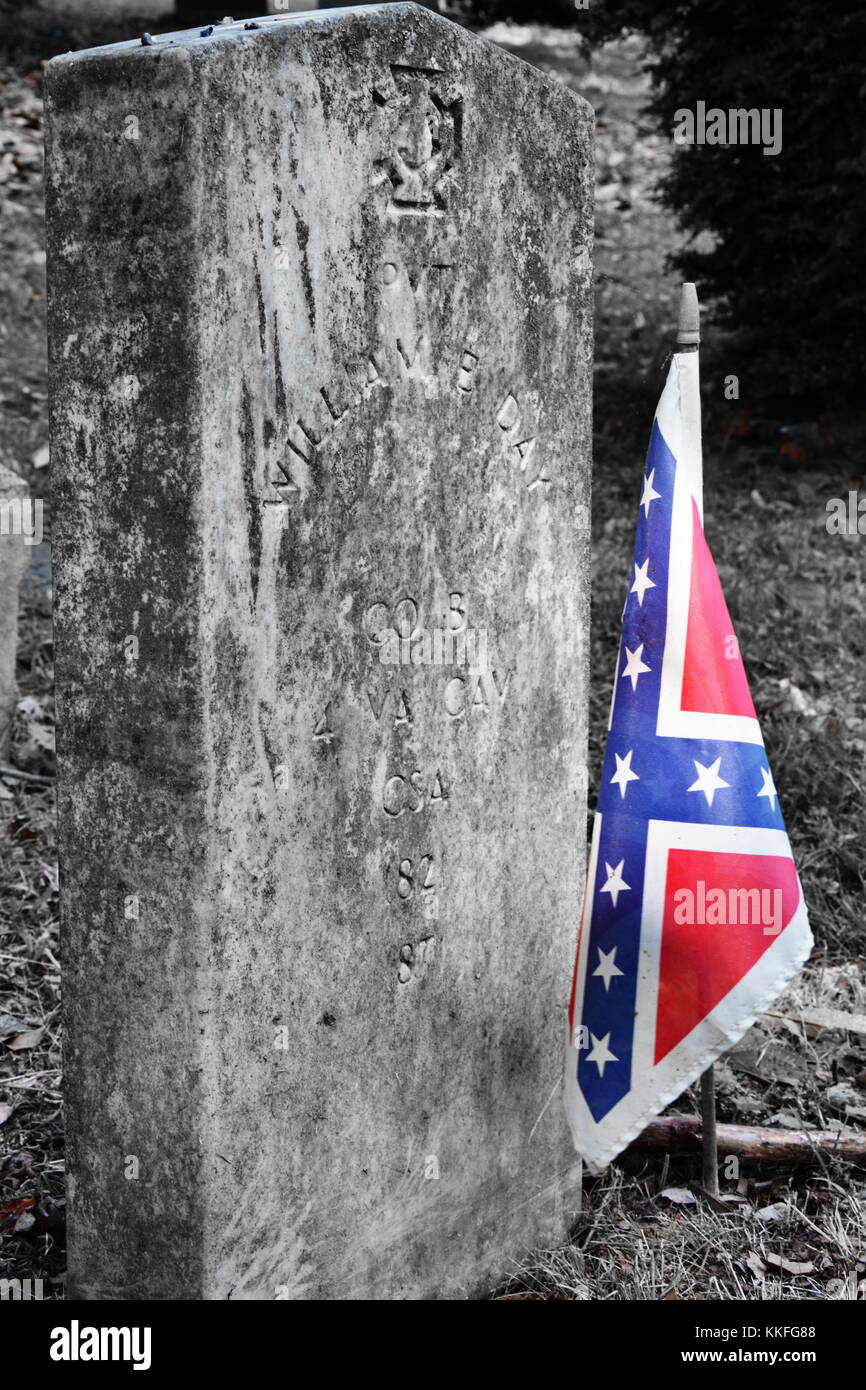 Only the hearts of men can twist the history and heritage of the Confederate flag into hatred. Stock Photo