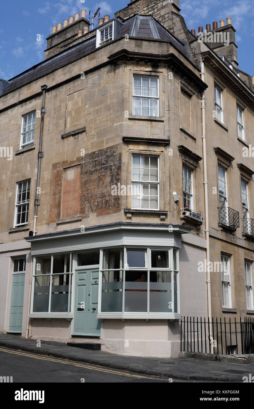Former corner shop on Rivers street in Bath England UK, Period property