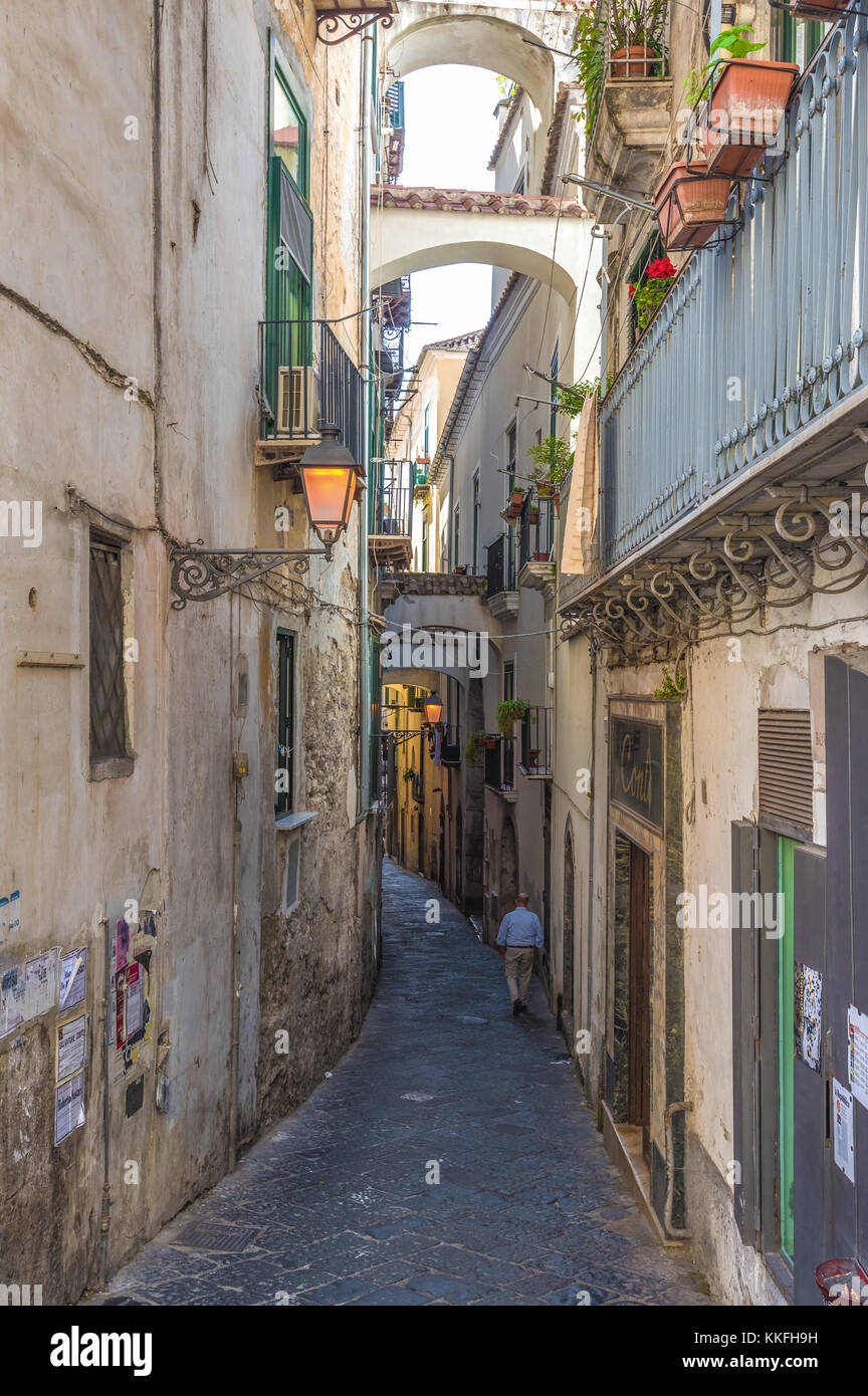 Salerno (Italy) - The historic center and the port of the big city on  Tirreno sea, Campania region, southern Italy Stock Photo - Alamy, image size:864x1390