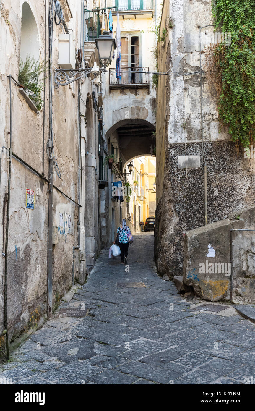 Salerno (Italy) - The historic center and the port of the big city on  Tirreno sea, Campania region, southern Italy Stock Photo - Alamy, image size:863x1390