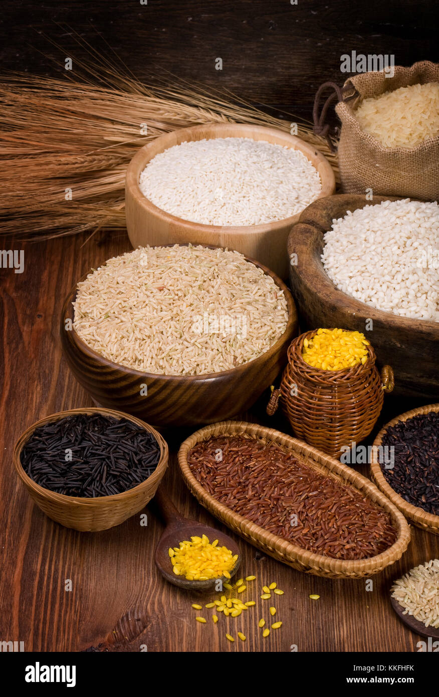 Assorted Rice Photo Assortment rice hi-res stock photography and images - Alamy