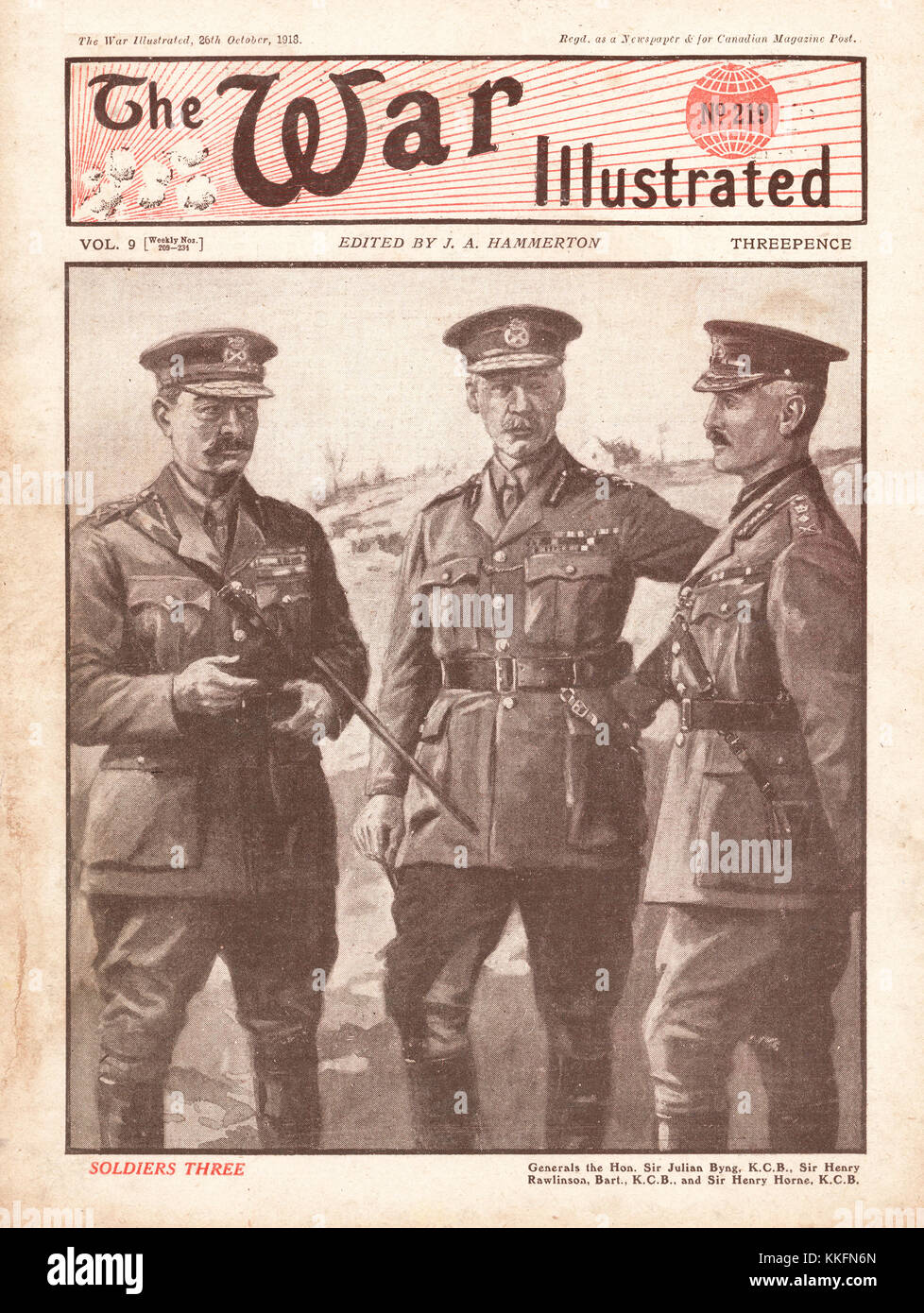 1918 War Illustrated General Julian Byng, General Henry Rawlinson