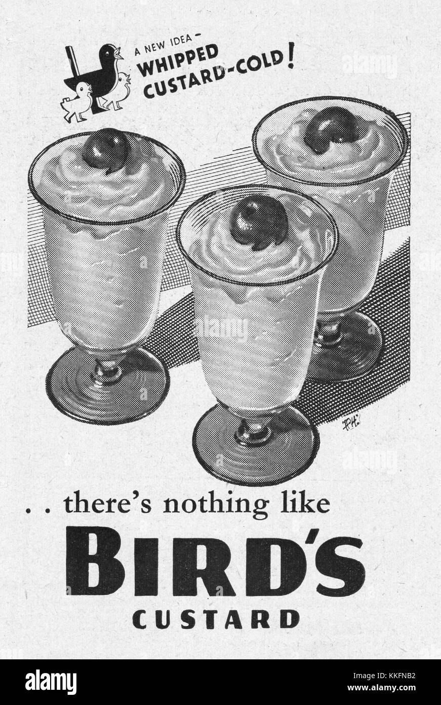 1939 UK Magazine Bird's Custard Advert Stock Photo