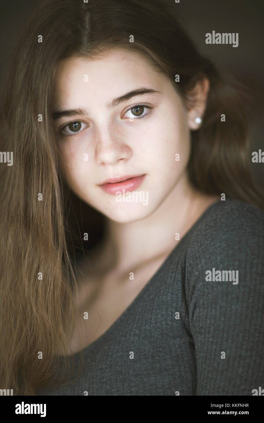 Portrait of a teenage girl Stock Photo - Alamy