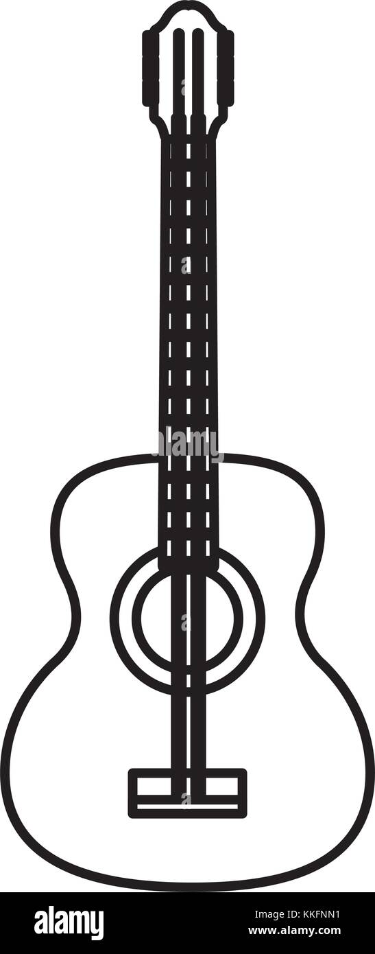 Acoustic guitar music instrument Stock Vector Image & Art - Alamy