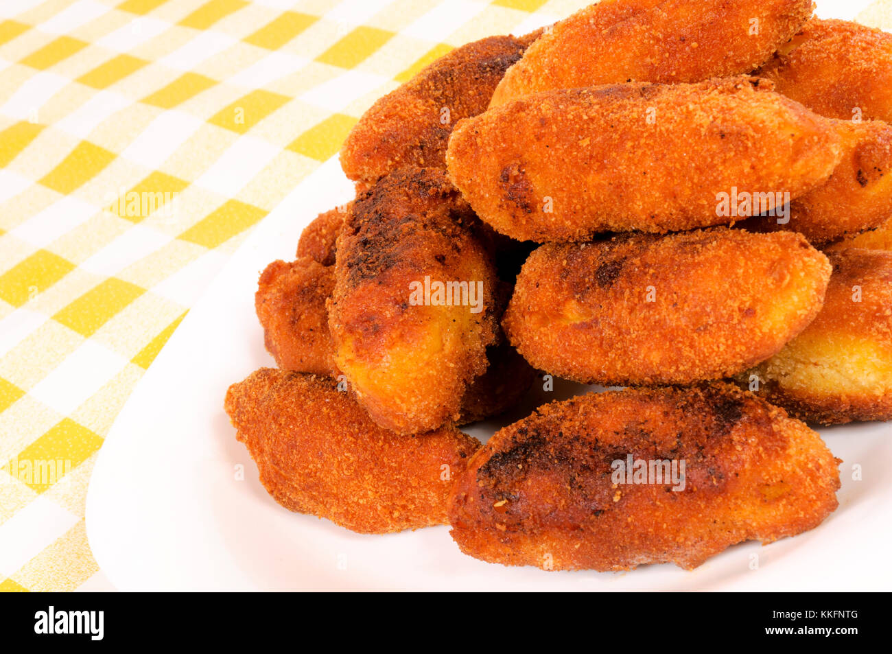 Fried junk food as the sticks Stock Photo