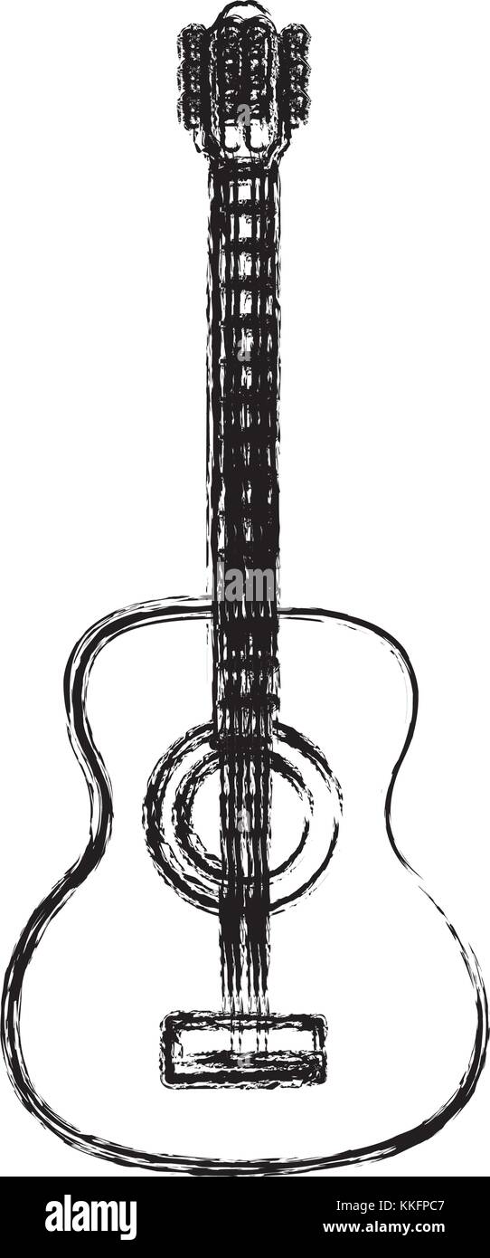 Acoustic guitar music instrument Stock Vector Image & Art - Alamy
