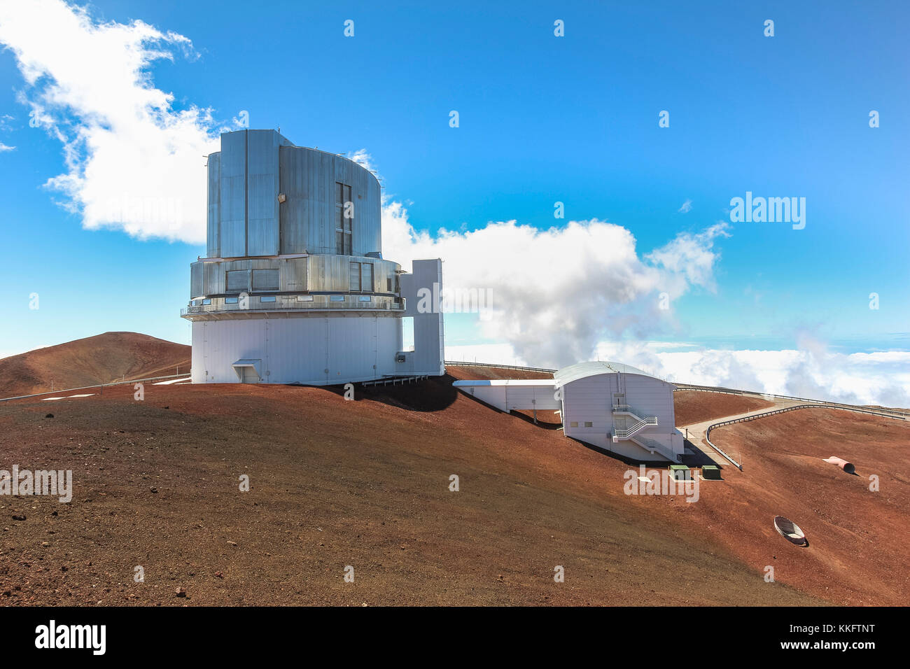 Observatory station on summit of Mauna Kea, Hawaii big island Stock
