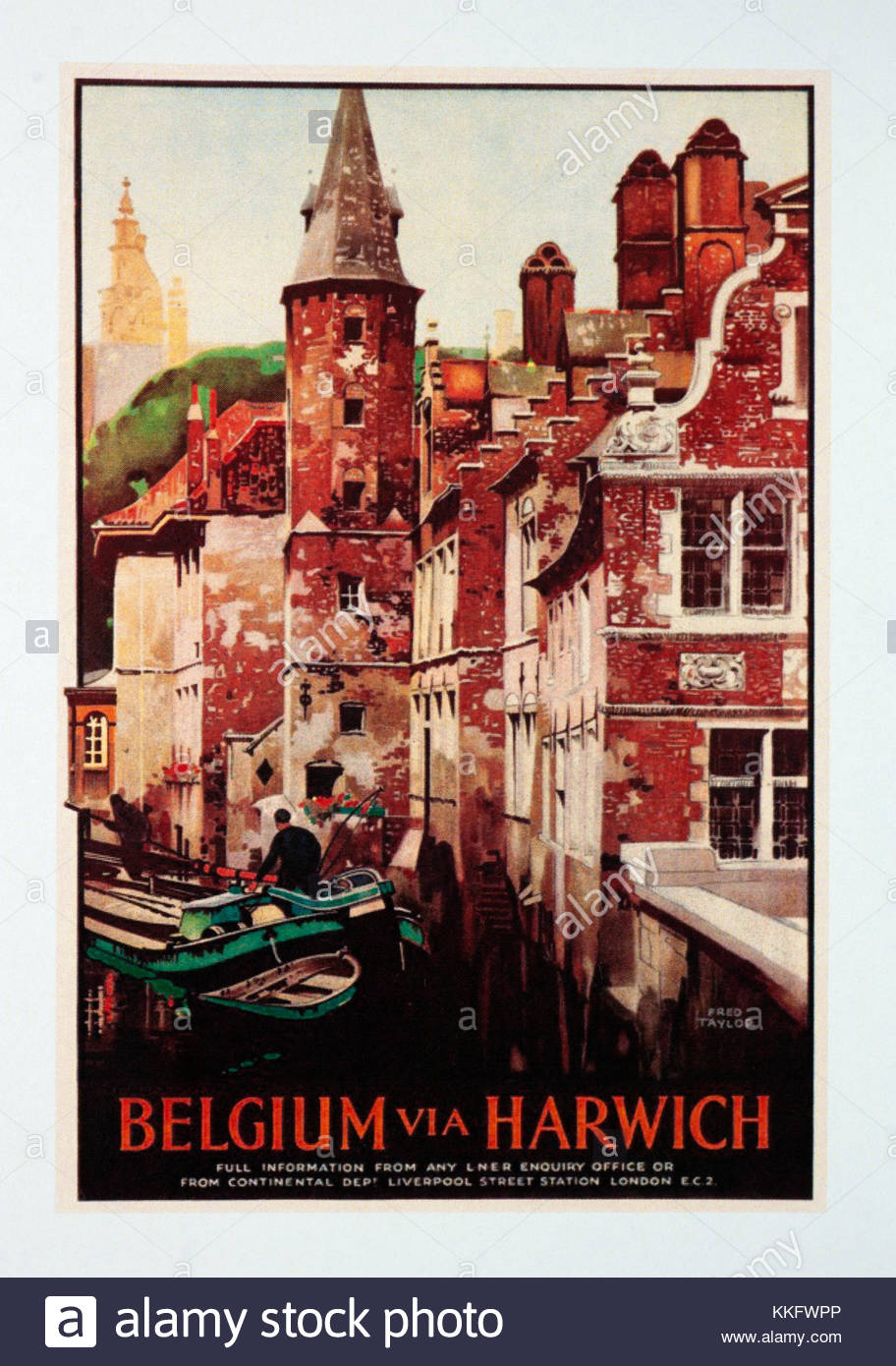Brussels Belgium Glockenspiele European Vintage Travel Art Advertisement Poster 