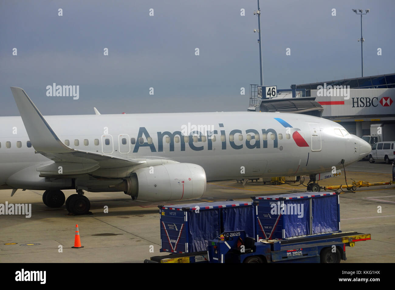 An airplane from American Airlines (AA) at the John F. Kennedy