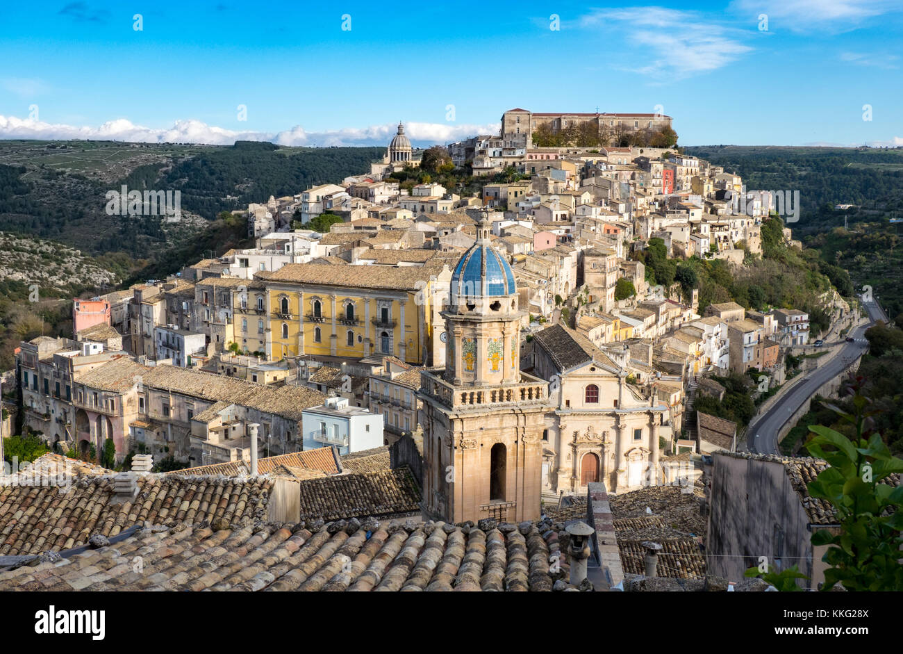 Ragusa, Sicily, Italy. Historic and beautiful Sicilian city Ragusa can be traced back to the 2nd millennium BC.In 1693 Ragusa Stock Photo