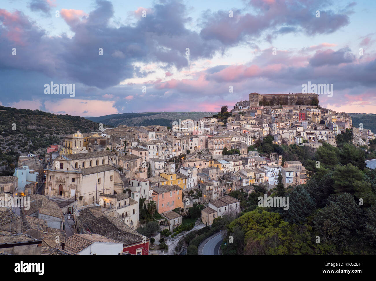 Ragusa, Sicily, Italy. Historic and beautiful Sicilian city Ragusa can be traced back to the 2nd millennium BC.In 1693 Ragusa Stock Photo
