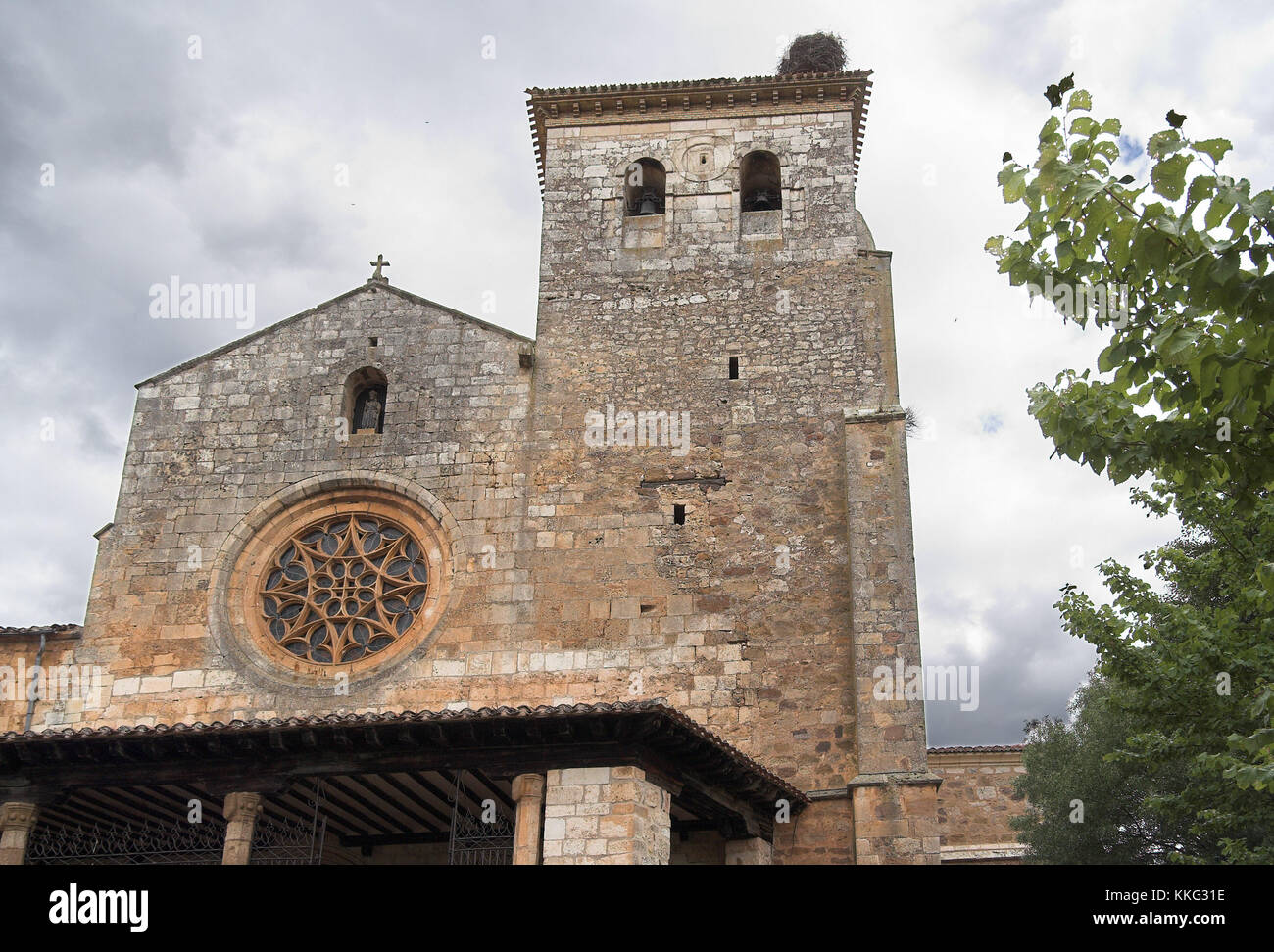 European ( spanish ) romanic church , Covarrubias, Spain Stock Photo