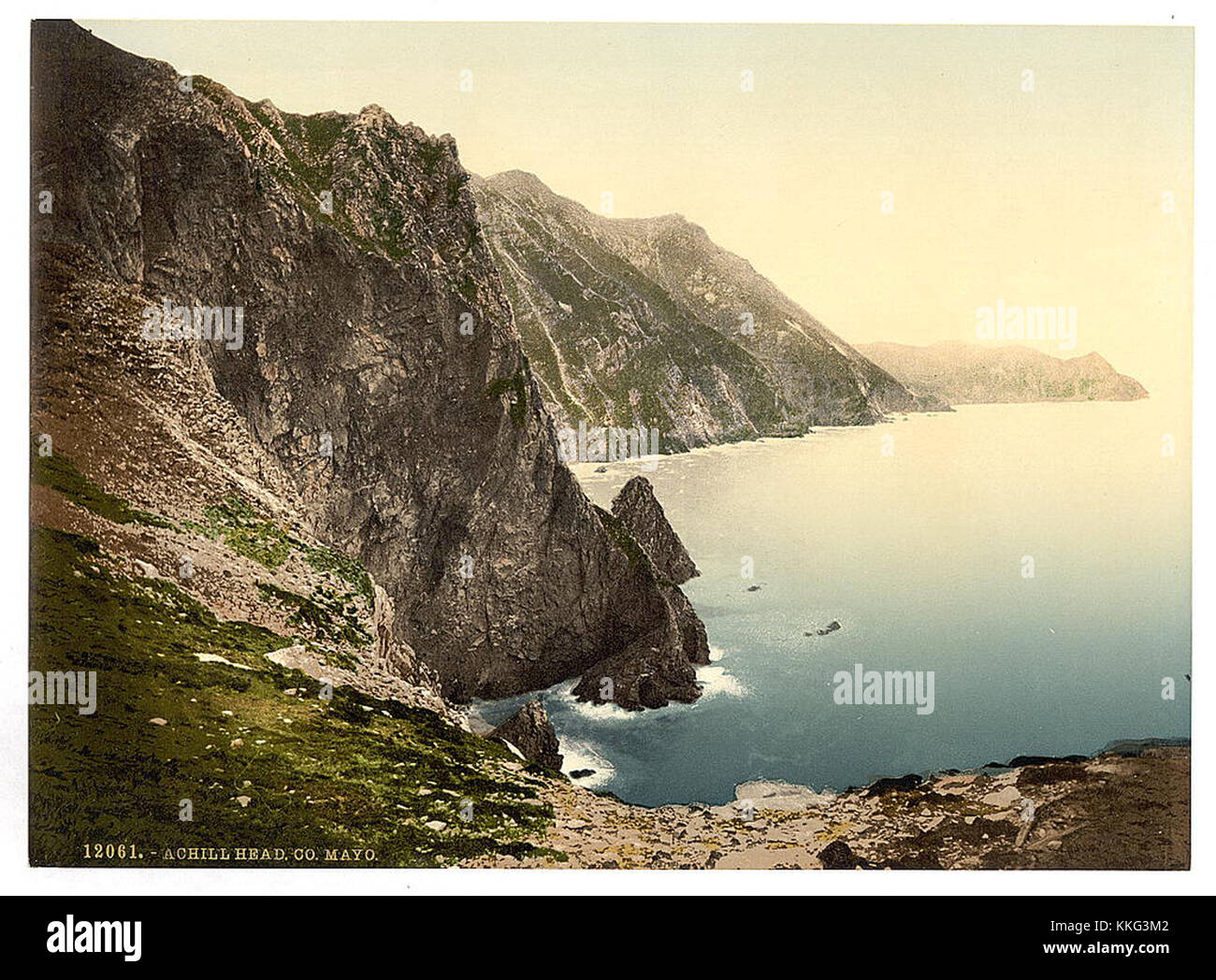 vintage historic photo of natural rock formations mountains and caves ...