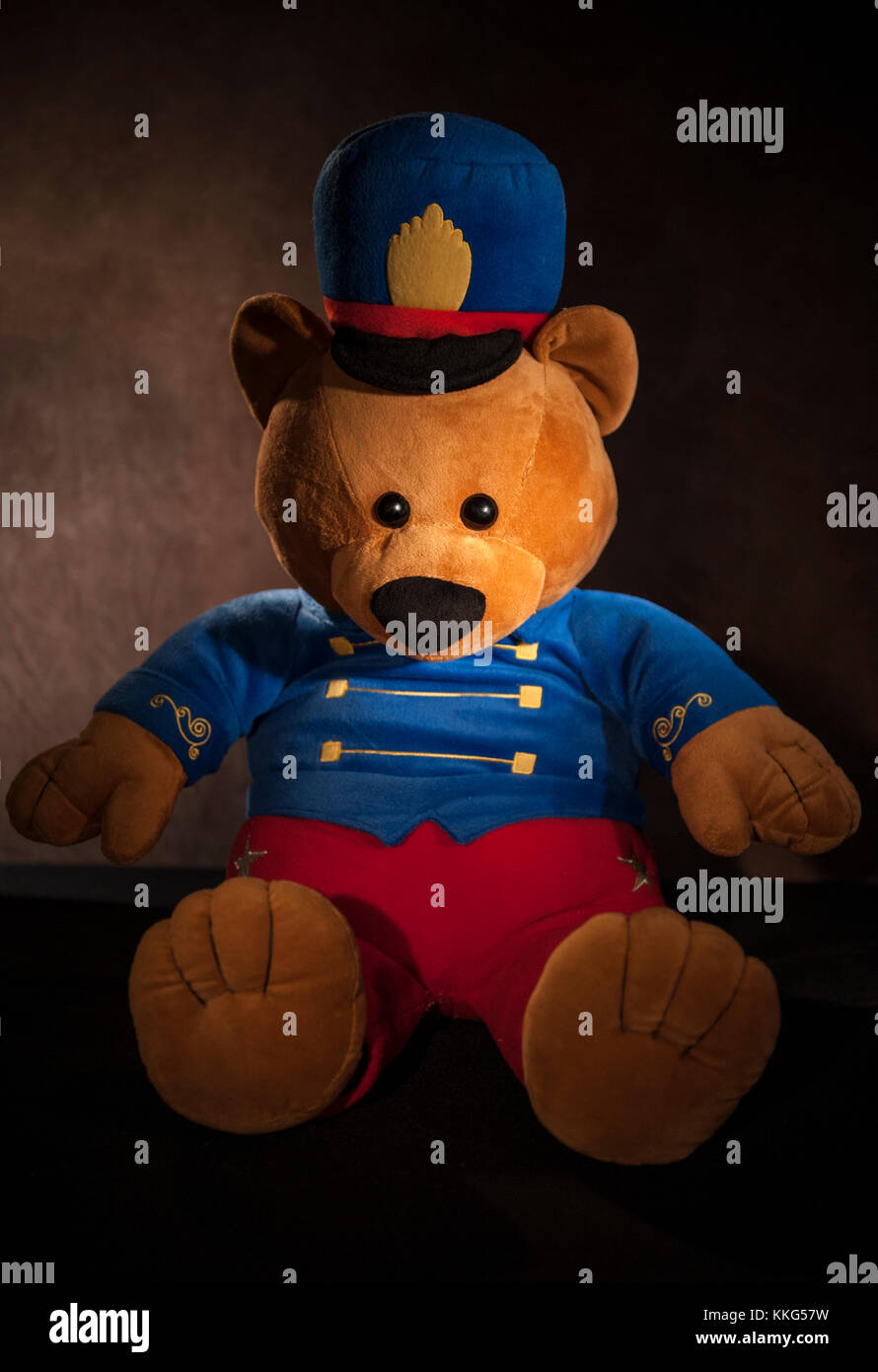 British Bobby or Drum Major Teddybear. Stock Photo