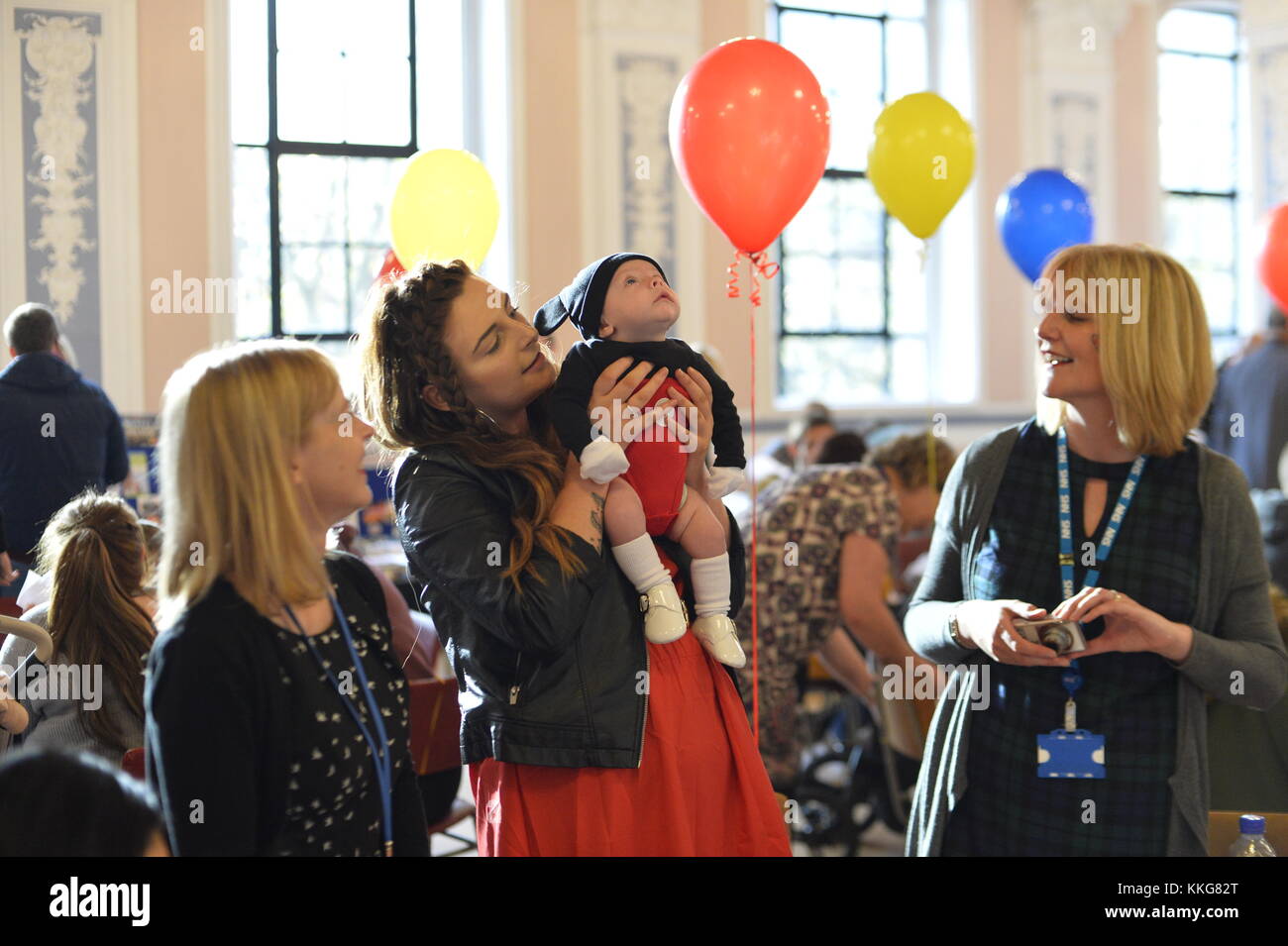 Scotland's First Minister Nicola Sturgeon attends a celebration event to celebrate NHS Tayside having supported more than 1,000 women through Family Nurse Partnership programme at the Caird Hall in Dundee.  Featuring: Atmosphere Where: Dundee, Scotland, United Kingdom When: 30 Oct 2017 Credit: Euan Cherry/WENN.com Stock Photo