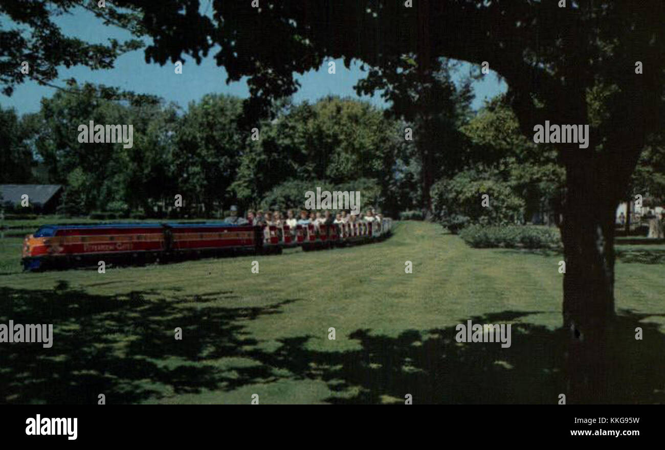 Miniature train Riverview Park Chicago Stock Photo