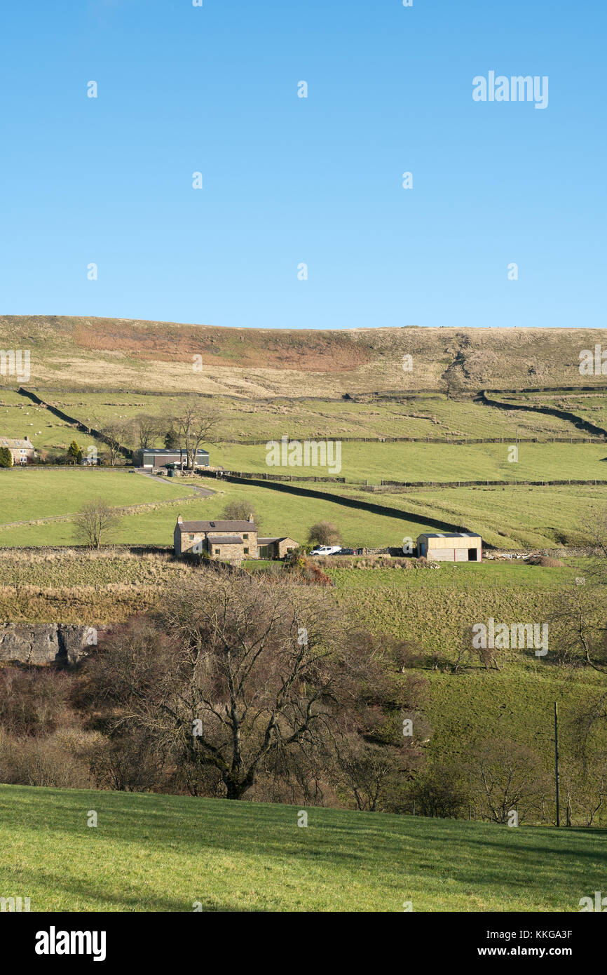 Remote settlements near Rookhope in the north pennines, Co. Durham, England, UK Stock Photo