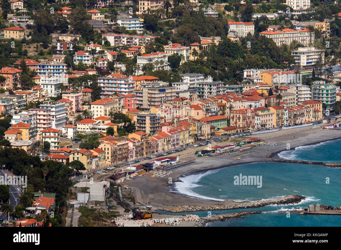The Mediterranean resort of San Remo (Sanremo) in the province of