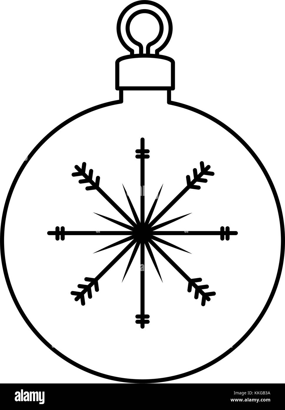 christmas ball hanging icon vector illustration design Stock Vector ...