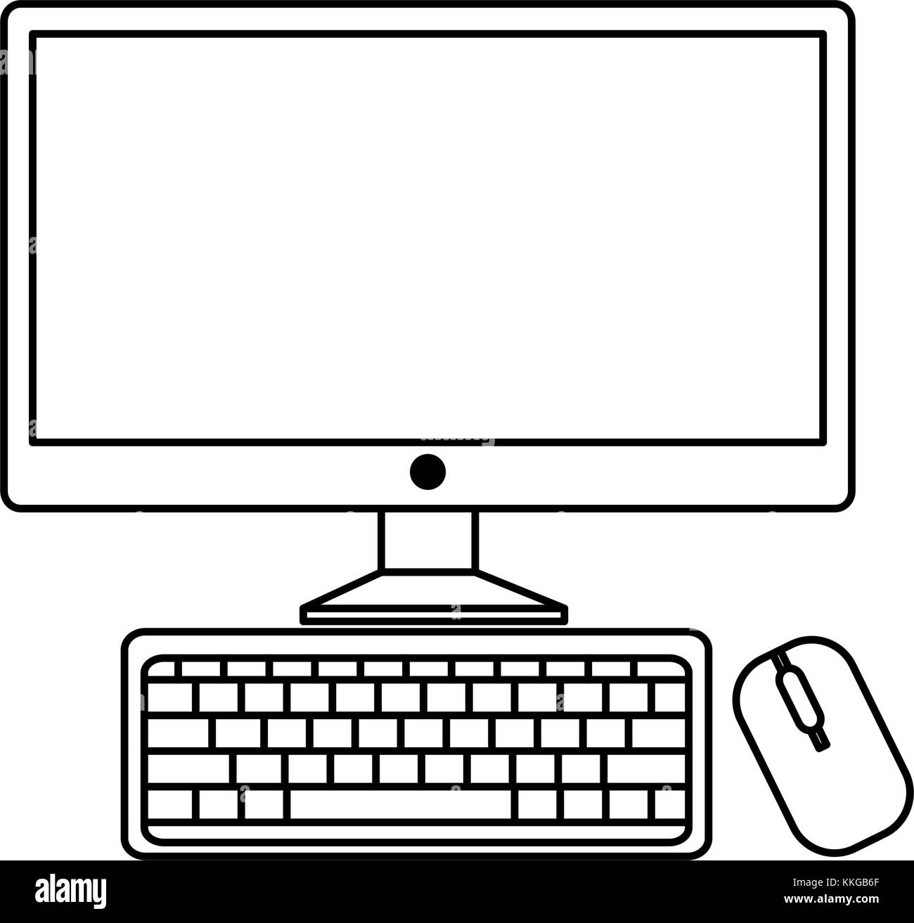 desktop computer isolated icon vector illustration design Stock Vector ...