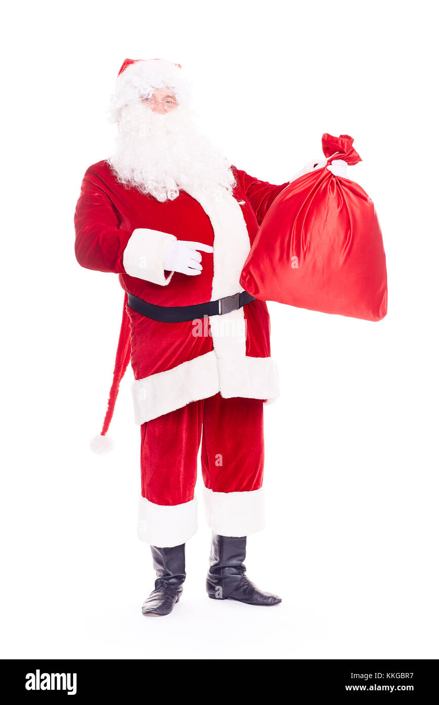 Santa Claus with sack Stock Photo - Alamy