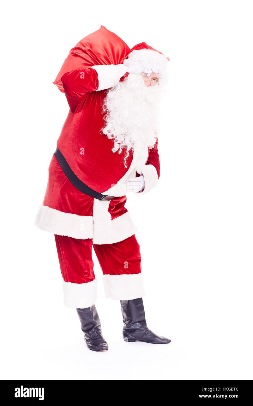 Santa Claus with sack Stock Photo - Alamy