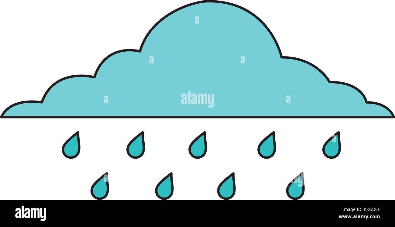 cloud rainy sky forecast storm isolated icon Stock Vector Image & Art ...