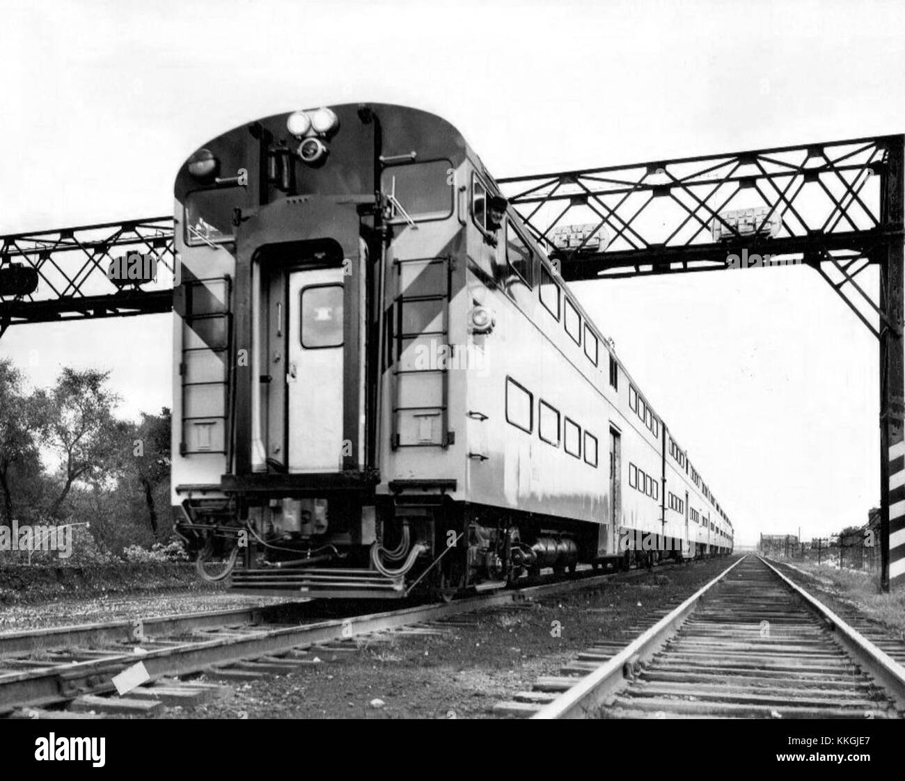 Chicago and North Western commuter cab car 1968 Stock Photo