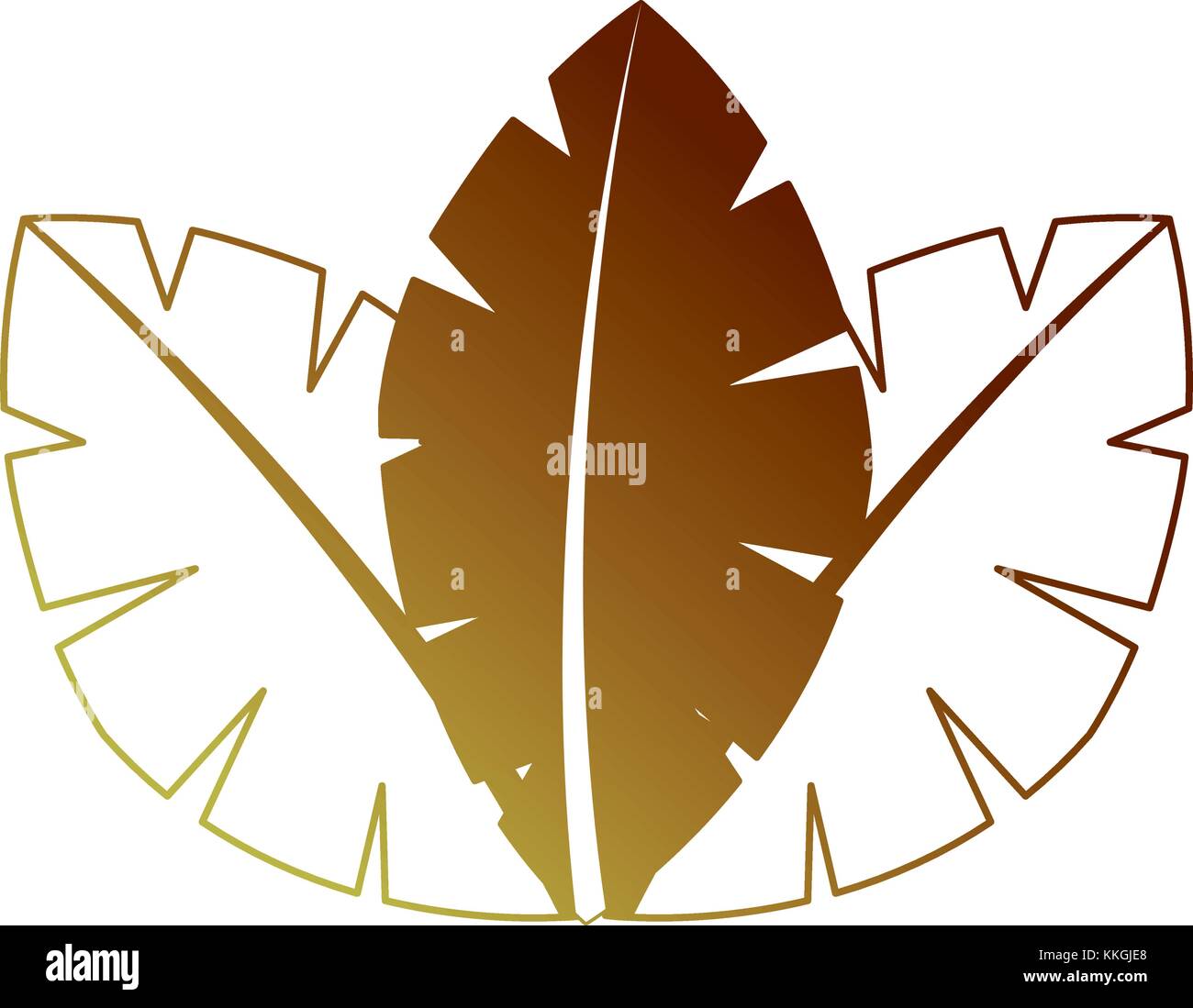 tropical leaves of palm tree flora image Stock Vector Image & Art - Alamy