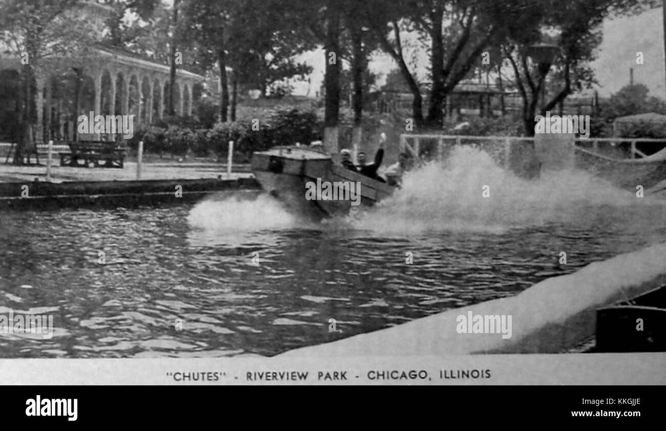 Chutes at Riverview Park Chicago Stock Photo