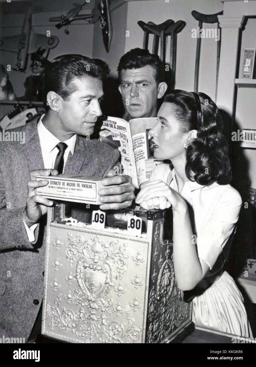 George Nader Andy Griffith Elinor Donahue Andy Griffith Show 1961 Stock Photo