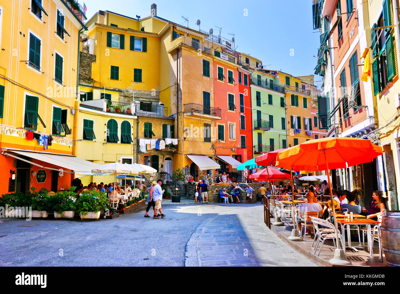 Vernazza, Italy September 9, 2016 View of the colorful houses Stock Photo 166939063 Alamy