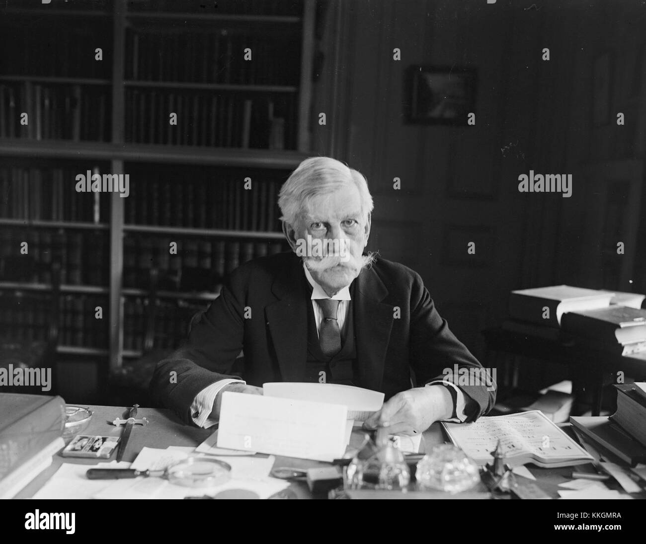 Justice Oliver Wendell Holmes at desk Stock Photo Alamy