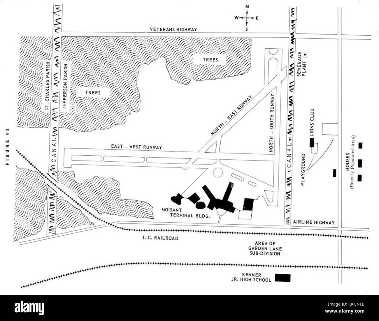 MSY Airport Map 1964 Stock Photo - Alamy