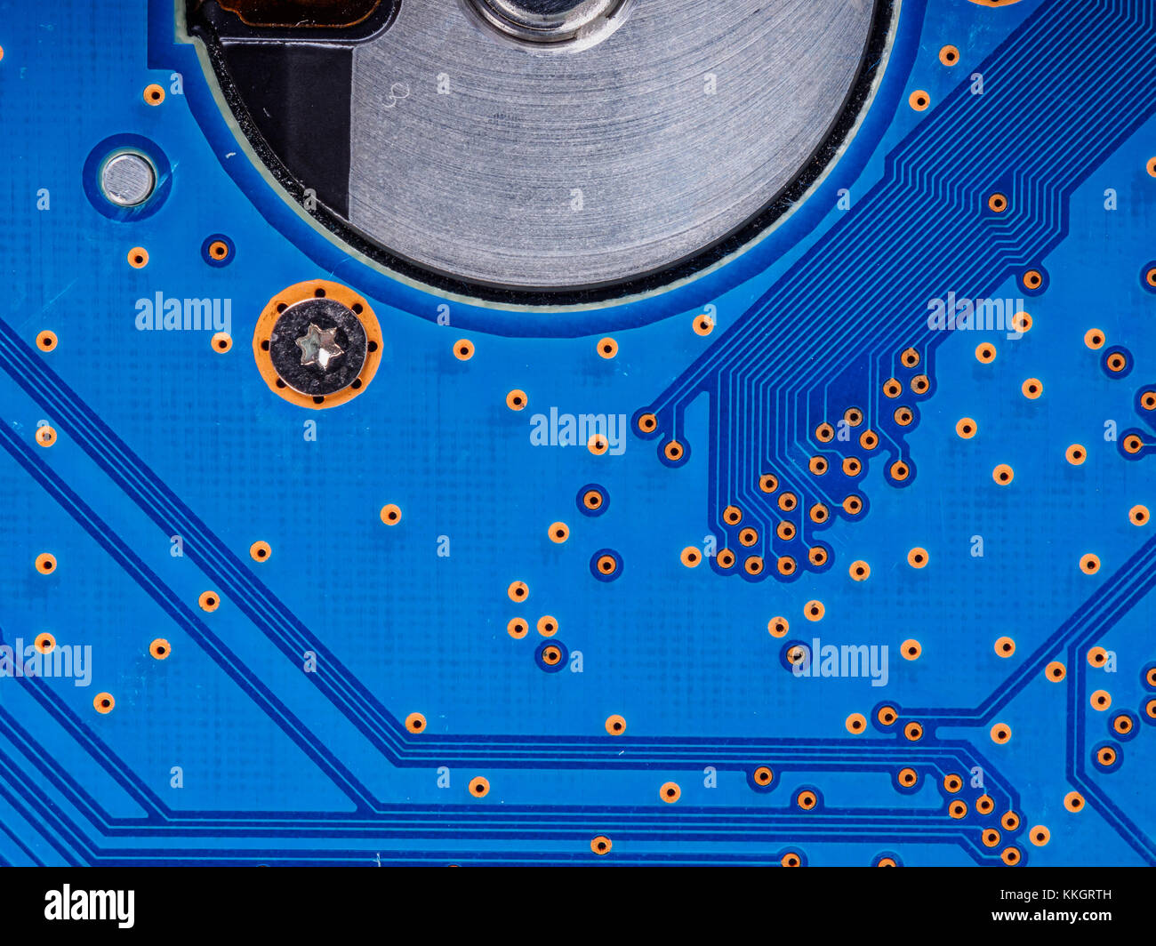 closeup of blue circuit board background Stock Photo Alamy