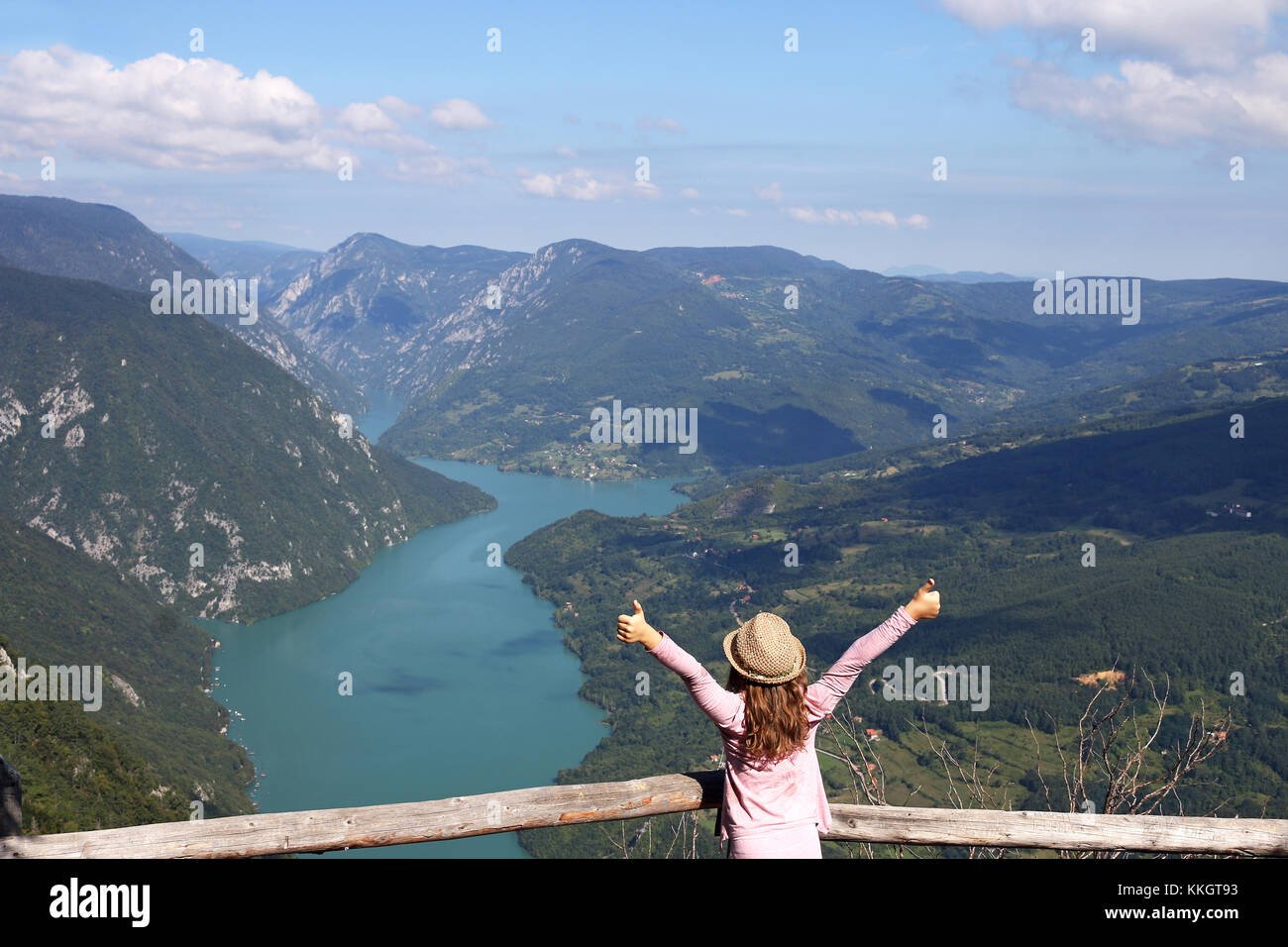 Girl on the mountain hi-res stock photography and images - Alamy
