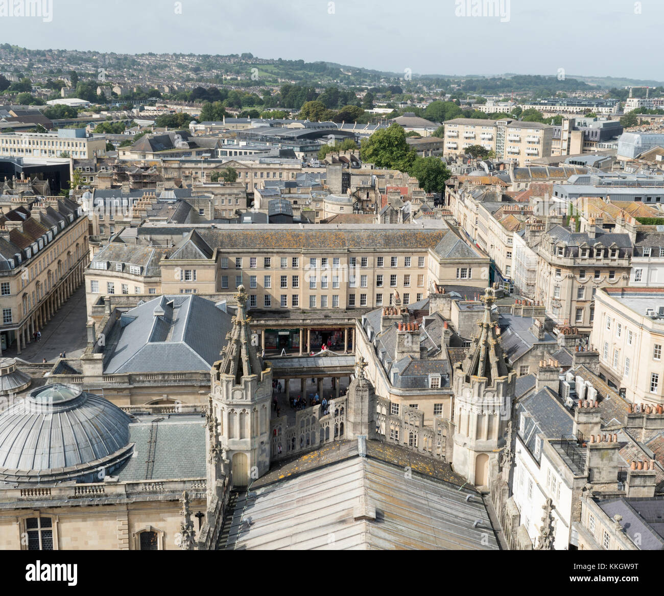 Views from the roof of Bath Abbey's tower Stock Photo - Alamy